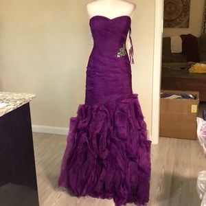Chiffon ruffles and ruching/gathers